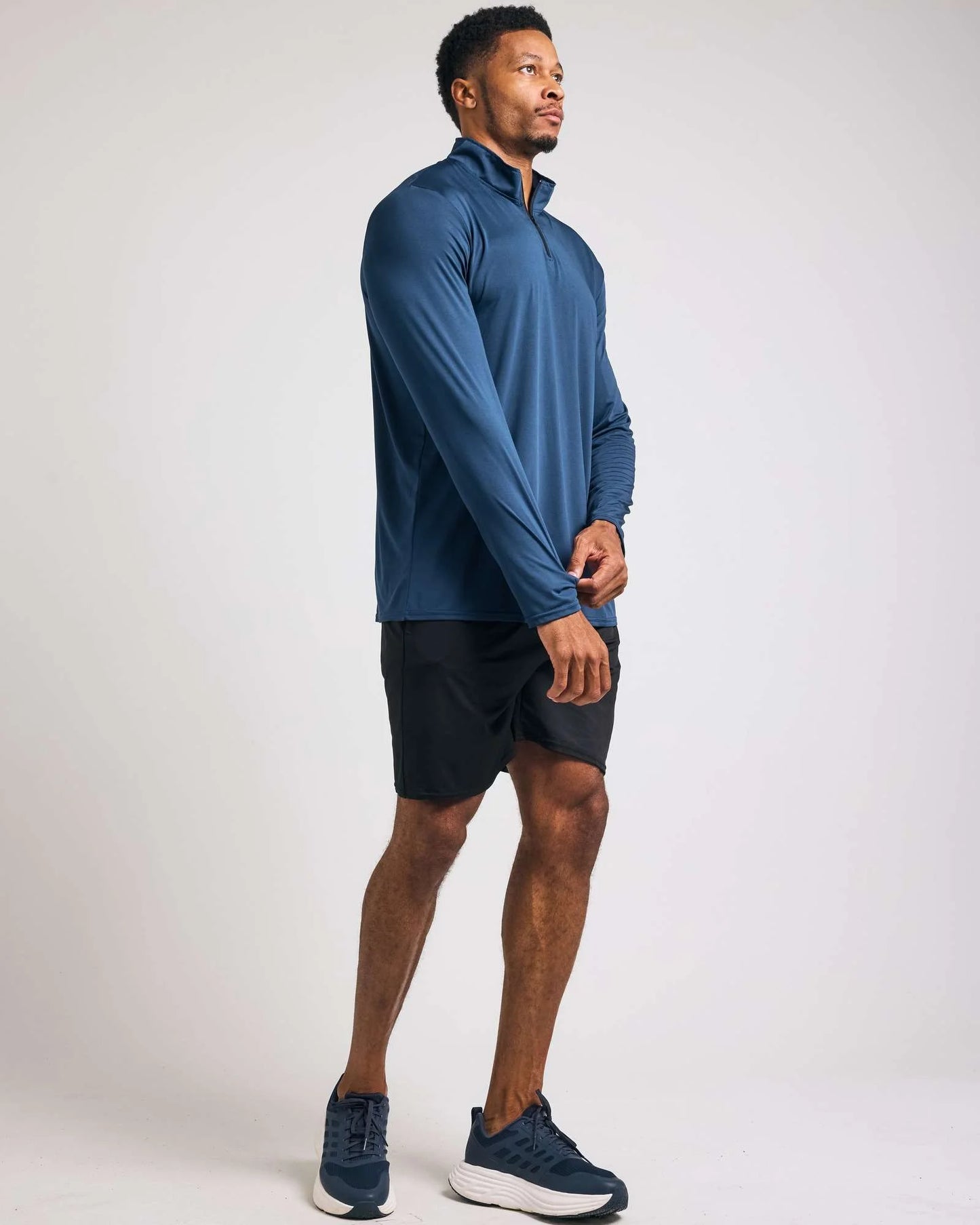 3 Pack: Men'S Dry-Fit Active Quarter Zip Long Sleeve Athletic Performance Pullover (Available in Big & Tall)
